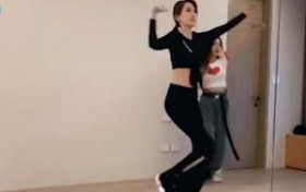 林志颖老婆穿露脐装跳舞 动感十足大秀马甲线好身材