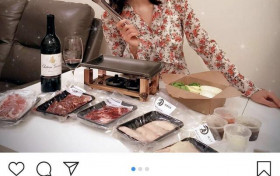 李泽楷女友晒照秀恩爱 郭嘉文开启了自助铁板烧的模式